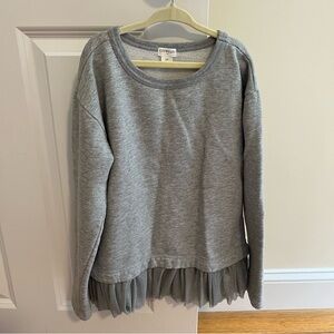 Crewcuts Gray Tulle Sweatshirt Girls Size 10
